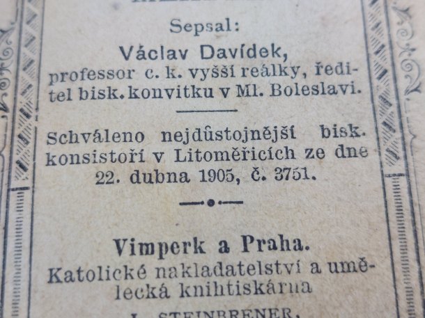 Modlitební knížka 1905