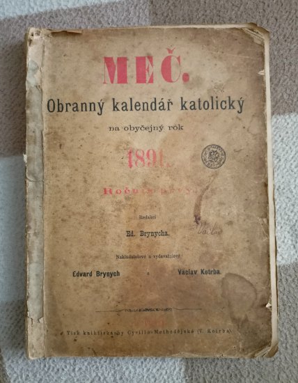 Katolický kalendář 1891