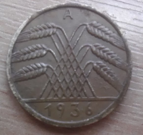 Německo - 10 Reichspfennig 1936 A