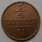 ½ Kreuzer - Franz Joseph I 1851 A