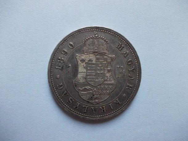 1 forint 1890 Kremnica - panovnik Frantisek Jozef I.