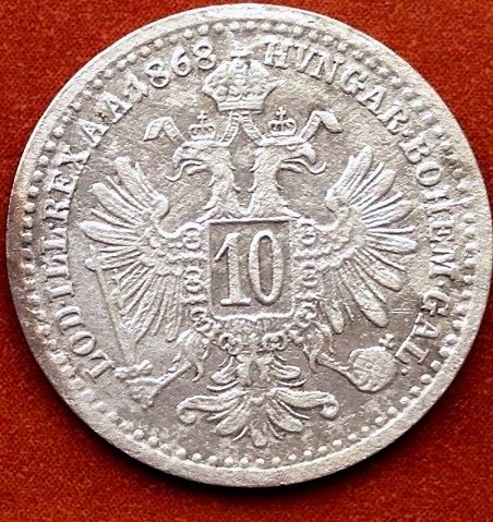 10 Kreuzer 1868