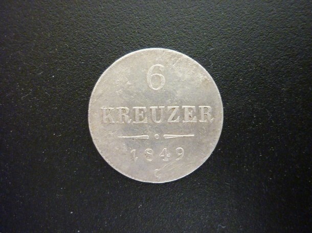 6 KREUZER 1849