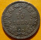 5/10 Krejcaru 1885