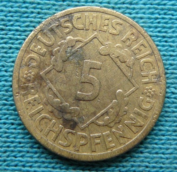 5 reichs pfennig 1925