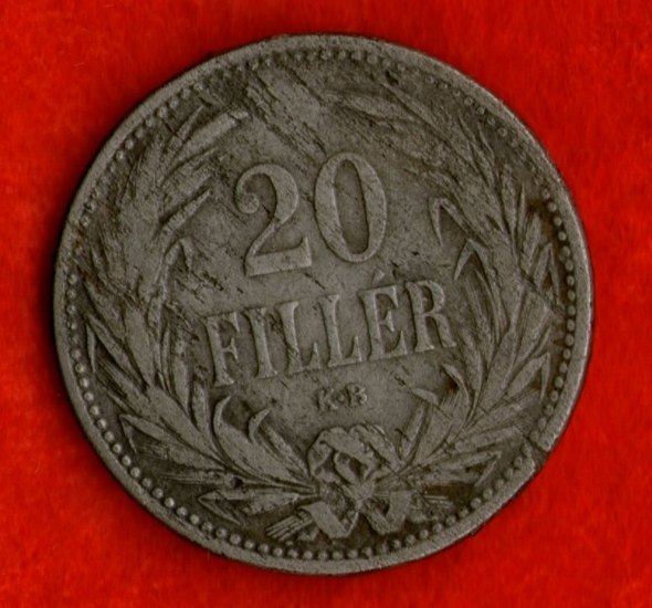 František Josef I. (1848–1916) – 20 Filler (Dvacetihaléř)