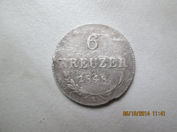 6 kreuzer 1848 A