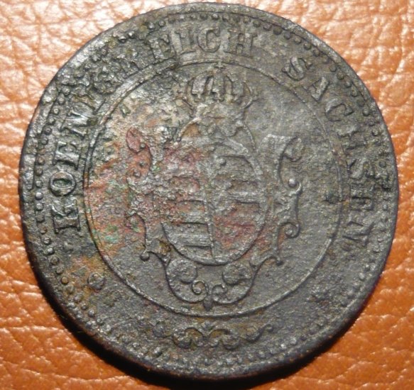 2 PFENIGE 1864 KOENIGREICH SACHSEN