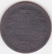 5/10 Krejcar 1858 B