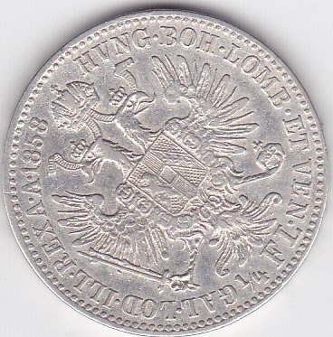 1/4 florin 1858