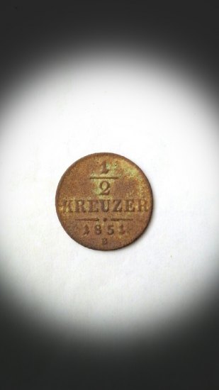 1/2 kreuzer 1851 B