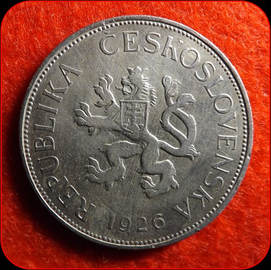 ČSR (1918–1939) – 5 Kč (Pětikoruna) CuNi