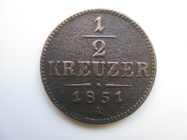 1/2 Kreuzer 1851 A