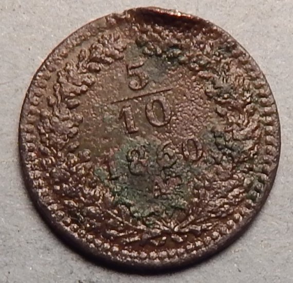 5/10 Krejcaru 1860 A