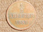 1/2 Krejcar 1851