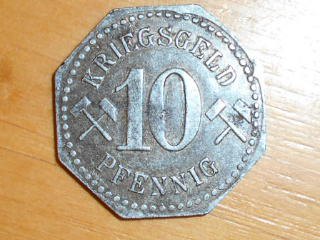 10 pfennig-Kriegsgeld-válečné peníze