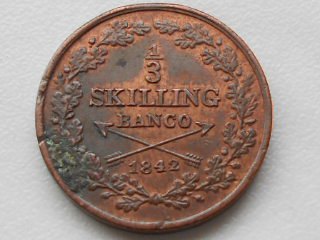 1/3 Skilling 1842