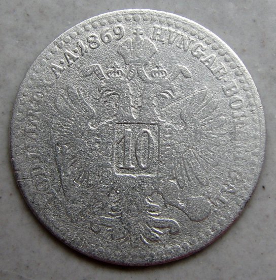 10 kreuzer 1869 FJI