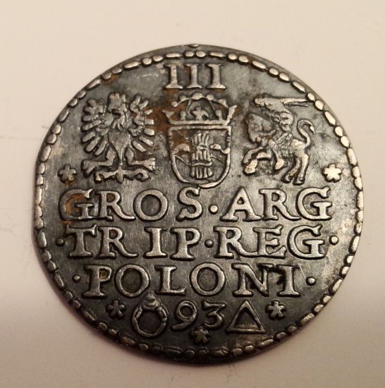 Zikmund III 1587-1632 (Polsko). 3 groš rok 1593.