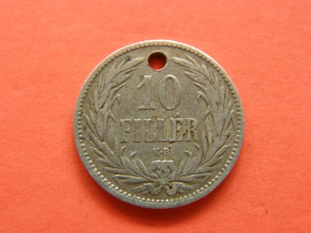 10 filler- 	František Josef I. (1848–1916) – 10 Filler (Desetihaléř) (č. 398) 398