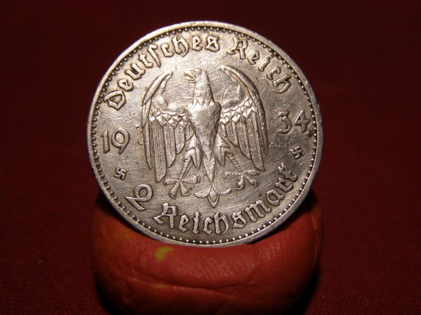 1933/34  /G/-Německo - Třetí říše (1933–1945) – 2 Reichsmark (Říšské marky) (č. 4680)