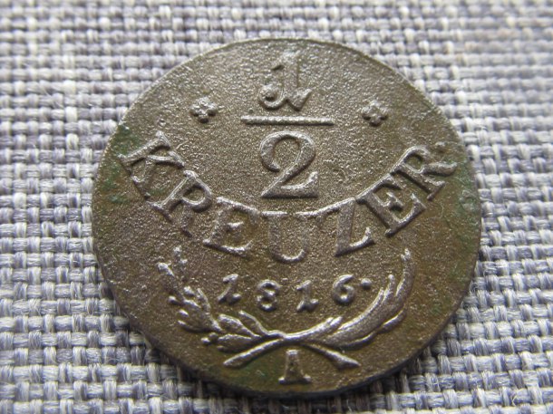 1/2 Krejcárek 1816 A