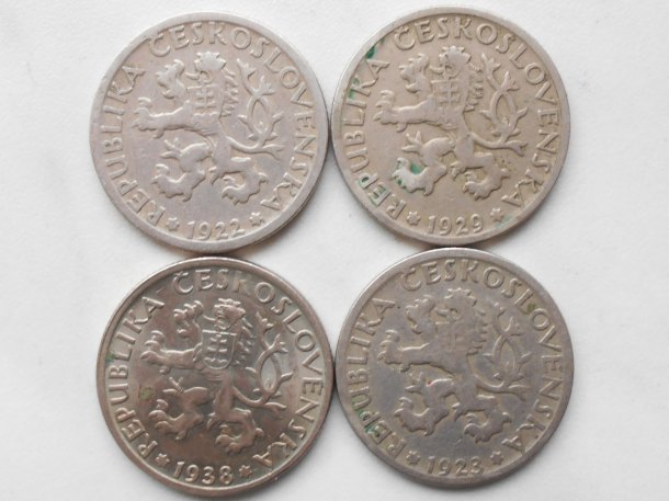 1 Koruna 1922,1923,1929,1938