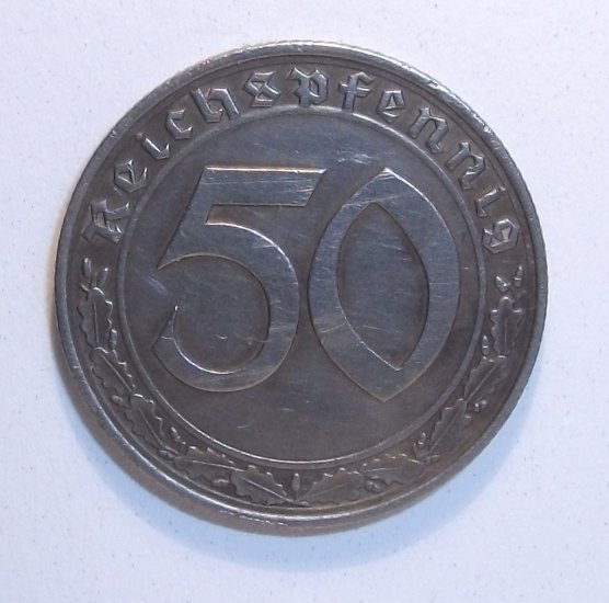 Nikláček 50 Reichspfennig 1939 J Hamburg