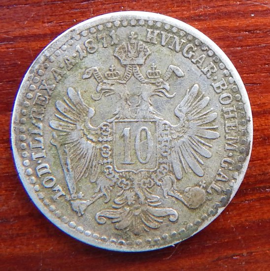 10 KREUZER 1871