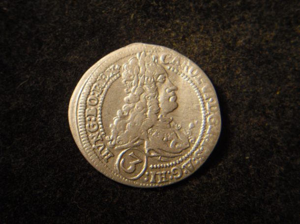 3 Krejcar Karel VI. 1718 Graz