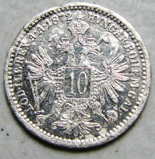 10 kreuzer 1872 FJI