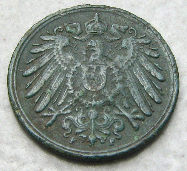 1 Pfennig 1906 Vilem II Pruský