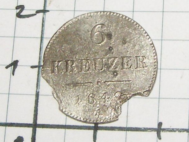 Ag :  6 Kreuzer 1849