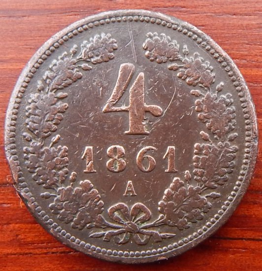 4 KREUZER 1861 A