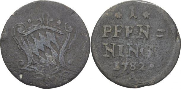 1 pfenning 1766 Karl Theodor