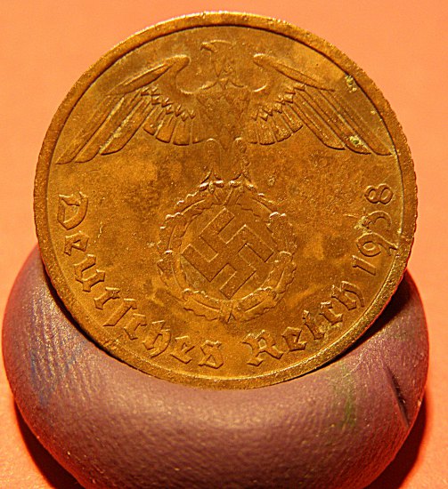 10 Pfennig 1938 D- 	Německo - Třetí říše (1933–1945) – 10 Pfennig (č. 2803)