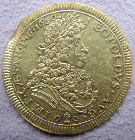 1 Dukát Leopold I 1689 Augsburg