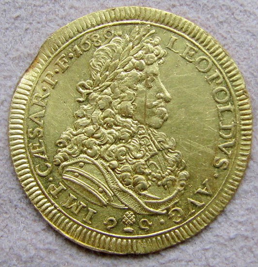 1 Dukát Leopold I 1689 Augsburg