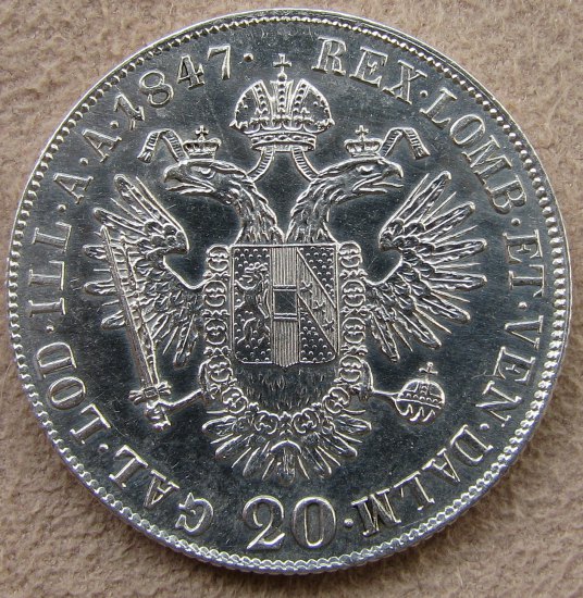 20 Kreuzer 1847 Ferdinand V