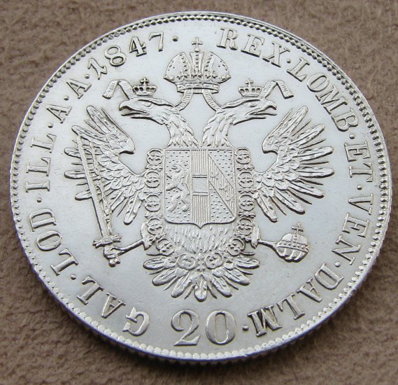 20 Kreuzer 1847 Ferdinand V