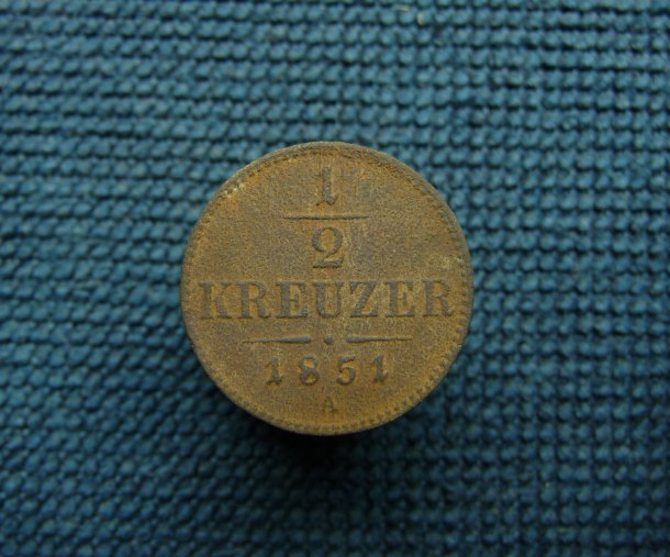 Půl krejcar 1851 A