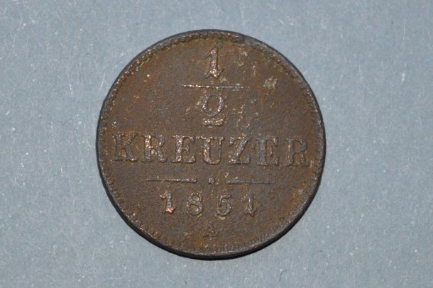 1/2 Krejcar 1851 A