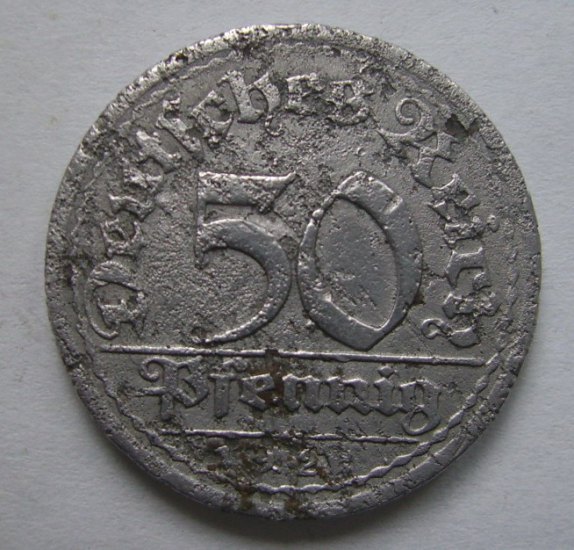 Výmarský 50 Pfennig 1921