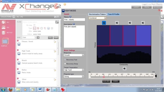 Program pro detektor kovů CTX 3030 - obr 6