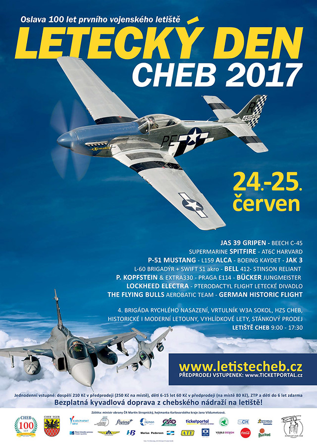 LETECKÝ DEN CHEB 2017  -  OSLAVY 100 LET 1. VOJENSKÉHO LETIŠTĚ