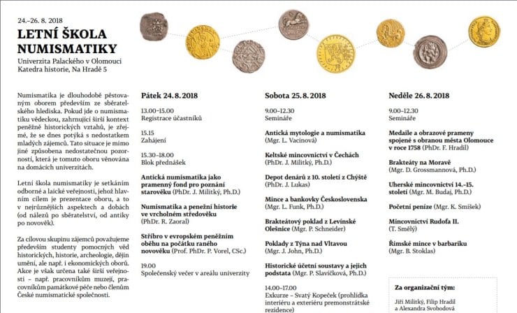 LETNÍ ŠKOLA NUMISMATIKY