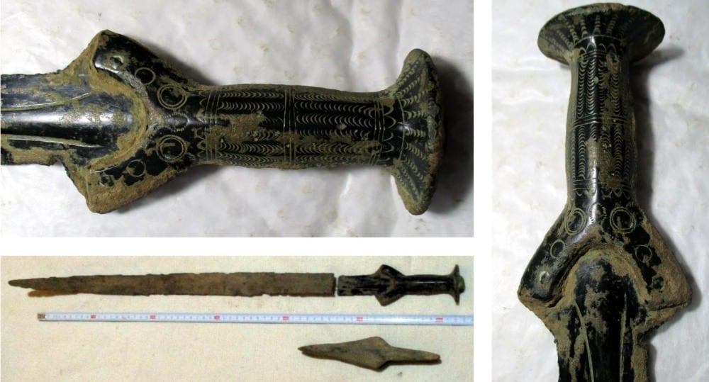 Mushroom pickers had a harvest: one carved a silver treasure when he fell off his bike, another dug up a 3,000-year-old sword