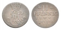 Ernst August II. Constantin (1748&ndash;1758) 2 Pfennig (2 Fenik)