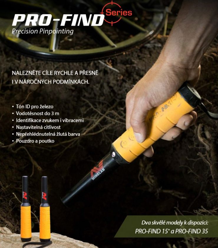 Katalog dohledávacích detektorů Minelab Pro Find